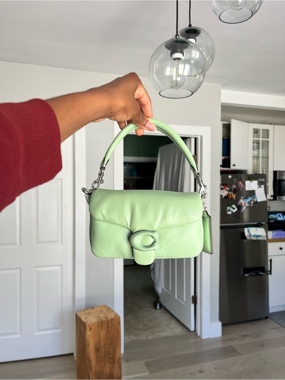 Coach Pillow Tabby Shoulder Bag 18 in Pistachio Green Nappa Leather